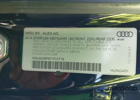 2015 Audi A3 Premium из США, поврежденный, VIN WAUACGFF5F1014718